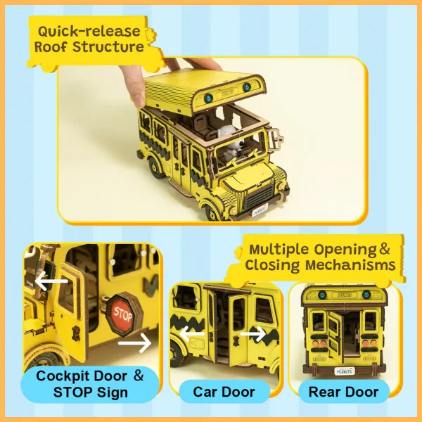 Peanuts™ Snoopy Yellow School Bus