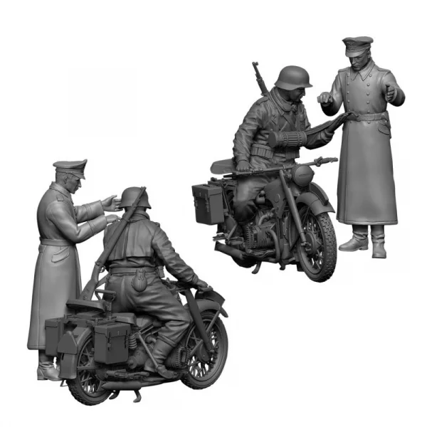 Zvesda German WW2 R12 Motorcyle 2 Figures — image 4 of 7