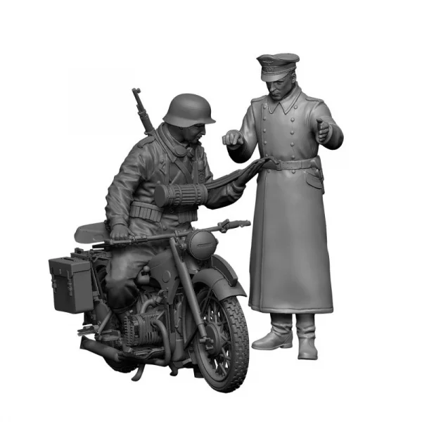 Zvesda German WW2 R12 Motorcyle 2 Figures — image 6 of 7