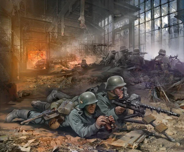 Zvesda 1/72 German Machine Gun Crew E.Fron