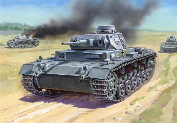 Zvesda 1:100 German Tank Panzer III