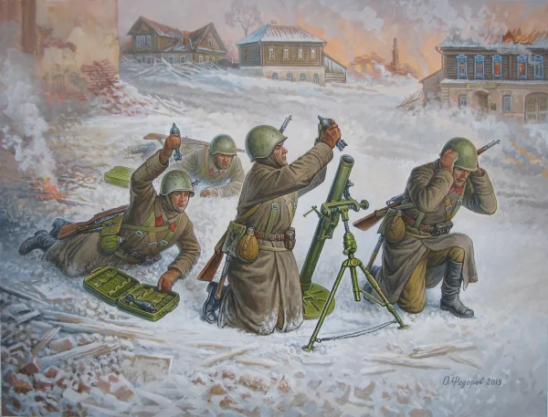 Zvesda 1/72 Soviet 82mm Mortar W/Crew