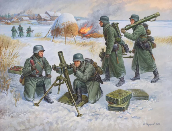 Zvesda 1/72 German 80mm Mortar W/Crew