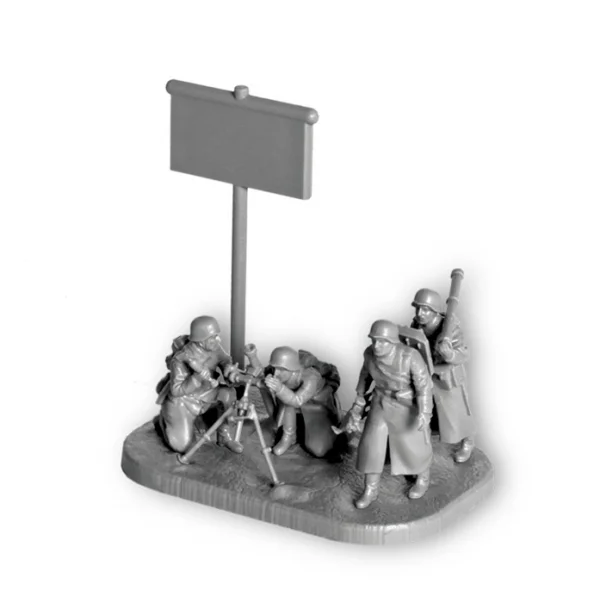 Zvezda 1/72 German 80mm Mortar W/Crew &mdash; image 4 of 8