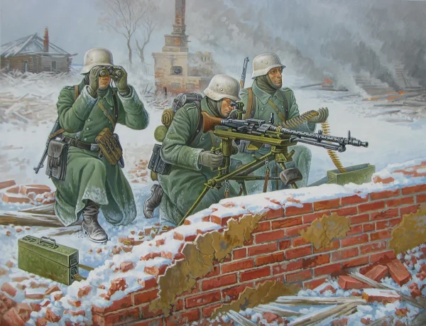 Zvesda 1/72 German Machine Gun W/Crew