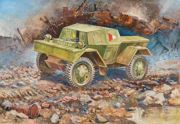 Zvezda 1:100 British Dingo Mk.1 Armoured Scout Car Kit