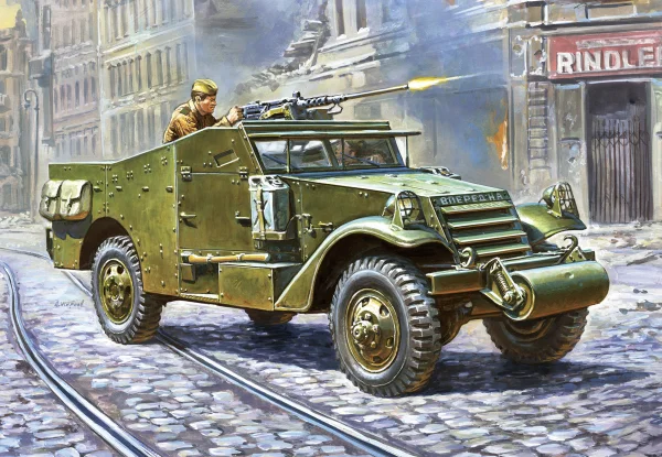 Zvesda Soviet M-3 Scout Car With Machine