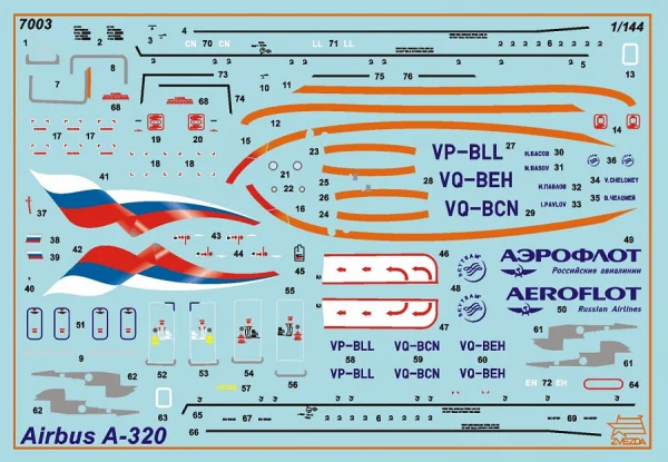 Zvezda 1:144 Airbus A-320 &mdash; image 10 of 10