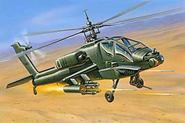Zvesda 1:144 Apache Helicopter