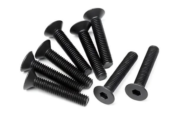 Flat Head Screw M3x16mm (2mm Hex Socket - 6Pcs)