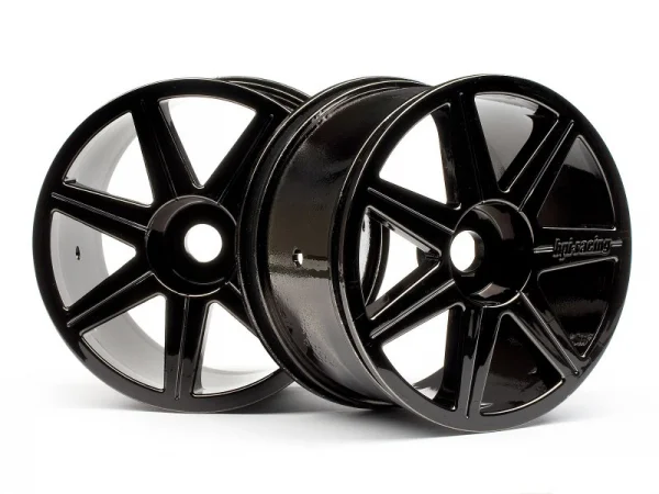 HPI 7 Spoke Black Chrome Trophy Truggy Wheel - 17mm Hex - 1 Pair