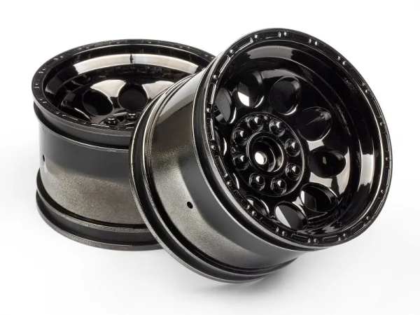 HPI Bullet Pepper-Pot Wheels Black Chrome (2)