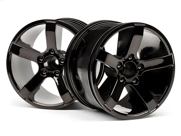 HPI Bullet Spoked Wheels Black Chrome (2) — image 1 of 4