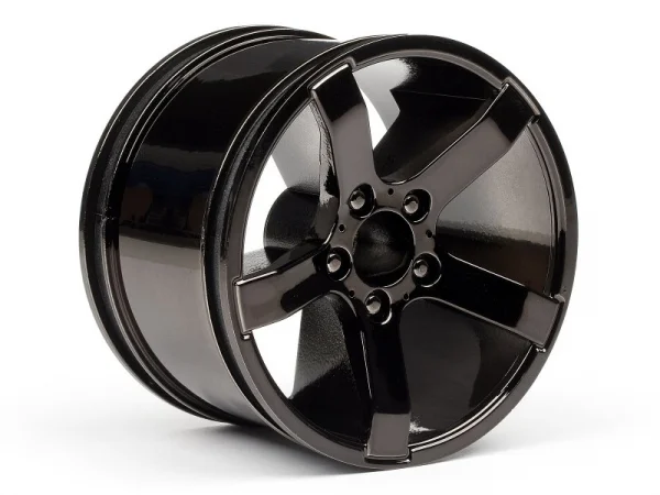 HPI Bullet Spoked Wheels Black Chrome (2)