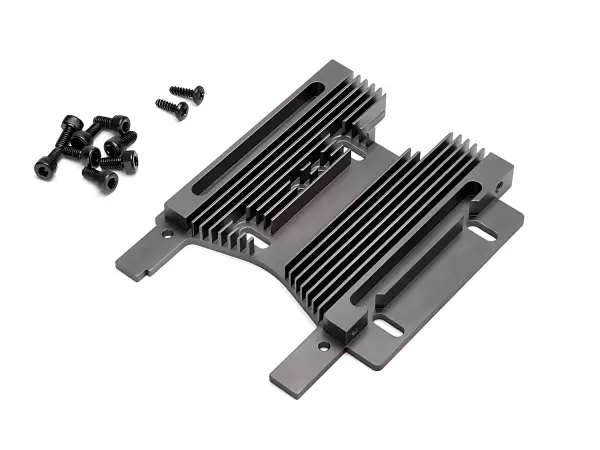 HPI HD Heatsink Motor Plate 10mm (7075S/Gray)