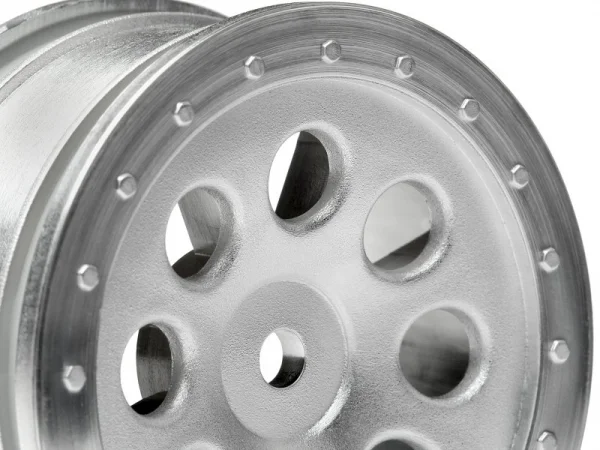 HPI ST-8 Matte Chrome Wheels - 0mm Offset - 1 Pair — image 3 of 4
