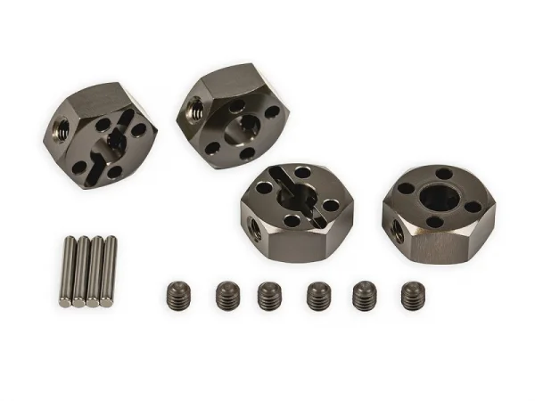 HPI Hard Anodized Alloy Locking Wheel Hexes - 12mm for HPI WR8, etc — image 1 of 3