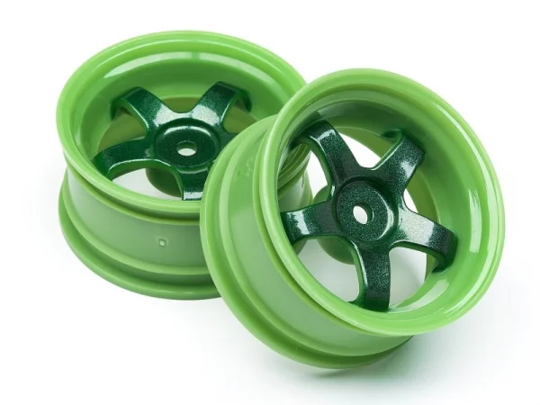 HPI Work Meister S1 Wheels - Green - 3mm Offset - 1 Pair