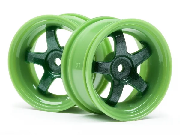 HPI Work Meister S1 Wheels - Green - 3mm Offset - 1 Pair