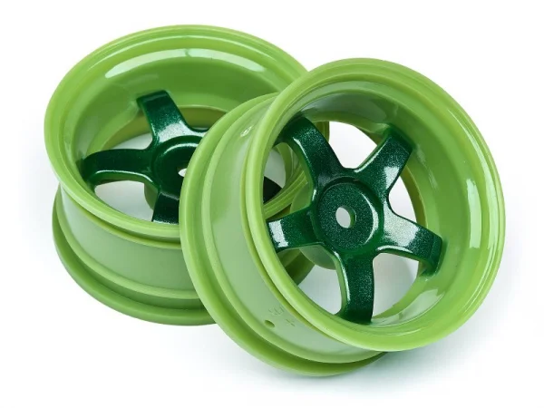 HPI Work Meister S1 Wheels - Green - 6mm Offset - 1 Pair