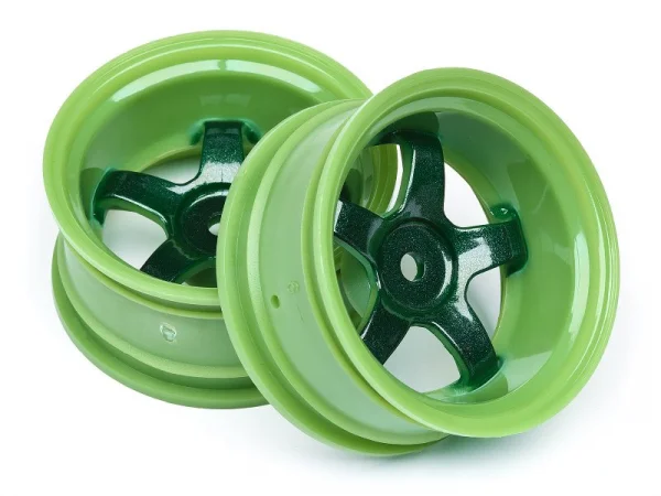 HPI Work Meister S1 Wheels - Green - 9mm Offset - 1 Pair