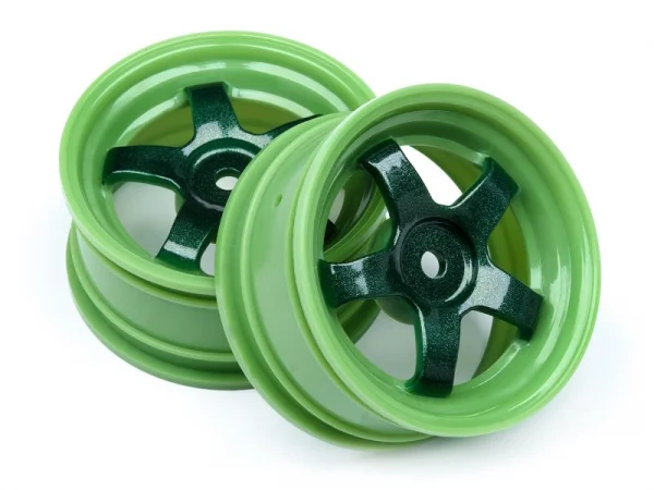 HPI Work Meister S1 Wheels - Green - 0mm Offset - 1 Pair