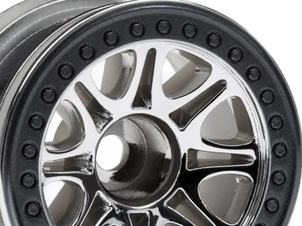 HPI Split 8 2.2 Truck Wheels - Chrome - 1 Pair — image 3 of 4
