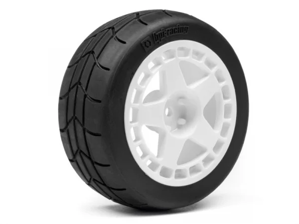 HPI WR8 Gymkhana Tyres Assembled on Fifteen52 TurboMac White Wheels - 1 Pair &mdash; image 2 of 5