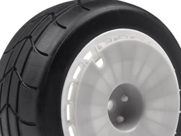 HPI WR8 Gymkhana Tyres Assembled on Fifteen52 TurboMac White Wheels - 1 Pair &mdash; image 4 of 5