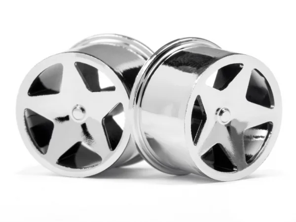 HPI Baja Q32 Super Star Wheel Set - Chrome - 4 Pack