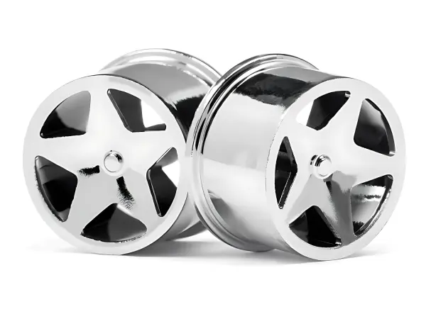 HPI Baja Q32 Super Star Wheel Set - Chrome - 4 Pack — image 1 of 3