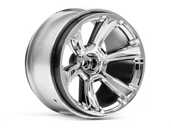 HPI 6-Shot MT Wheel (Chrome/2Pcs)