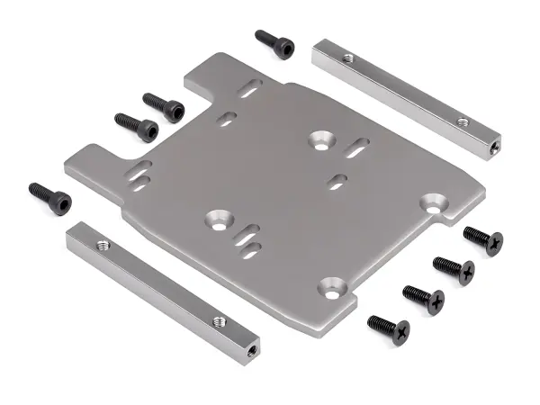 HPI Motor Plate (Gray/4mm) — image 1 of 2