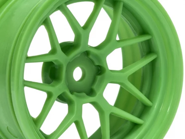 HPI Tech 7 Green Wheels - 52x26mm +6mm Offset - 1 Pair