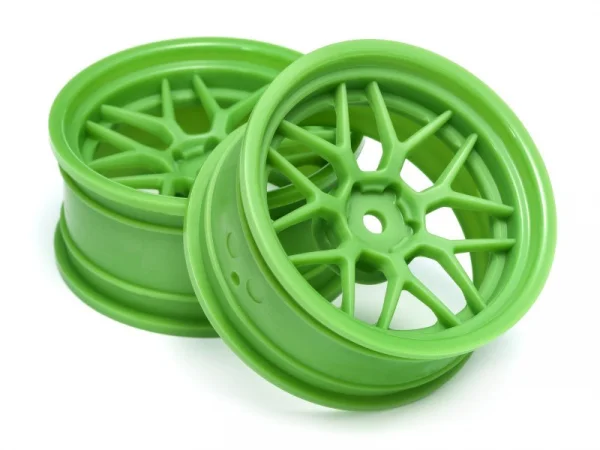 HPI Tech 7 Green Wheels - 52x26mm +6mm Offset - 1 Pair
