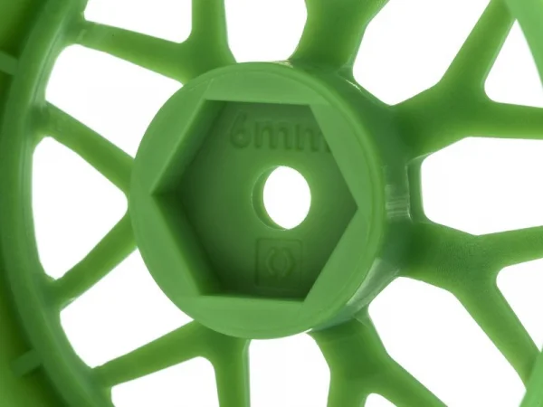 HPI Tech 7 Green Wheels - 52x26mm +6mm Offset - 1 Pair