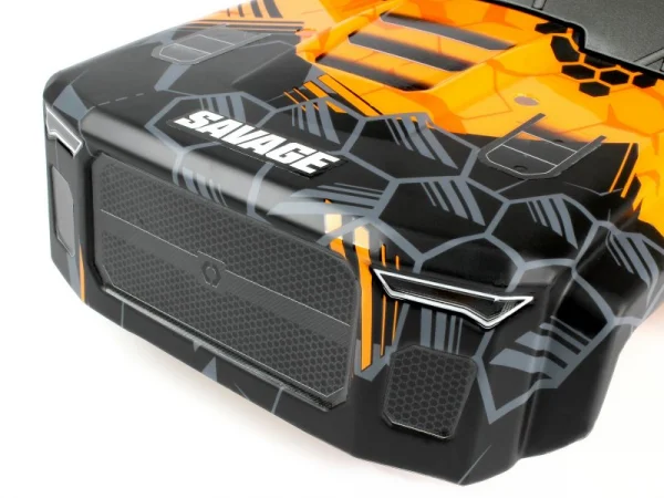 GTXL-6 Kingcab Painted Truck Body (Black/Orange)