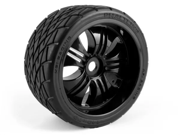 HPI Phaltline Tyres Pre Mounted on 3251 Tremor Black Wheels (2)