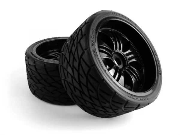 HPI Phaltline Tyres Pre Mounted on 3251 Tremor Black Wheels (2)