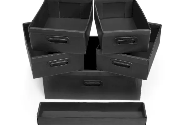 DRAWER SET FOR 160566/107244 (6 PCS BLACK)