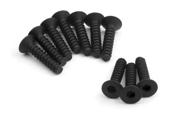 HPI Tp. Flat Head Screw M3X14mm (Hex Socket/10Pcs)