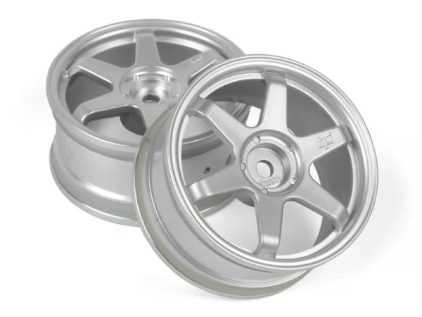 HPI TE37 Wheel 26mm Matte Chrome (0mm Offset)