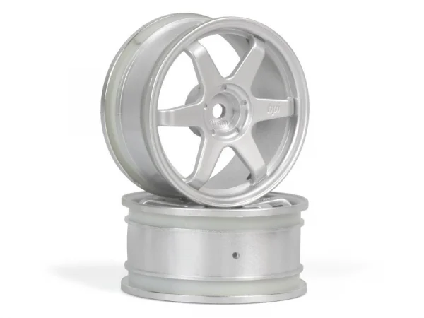 HPI TE37 Wheel 26mm Matte Chrome (0mm Offset)