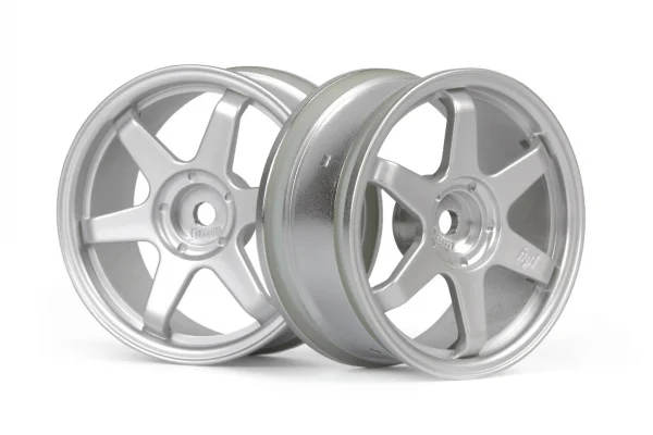 HPI TE37 Wheel 26mm Matte Chrome (0mm Offset)