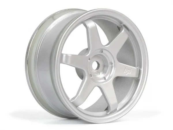 HPI TE37 Wheel 26mm Matte Chrome (0mm Offset)