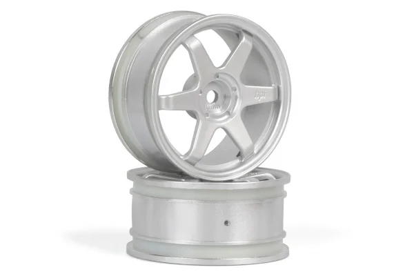 HPI TE37 Wheel 26mm Matte Chrome (0mm Offset)