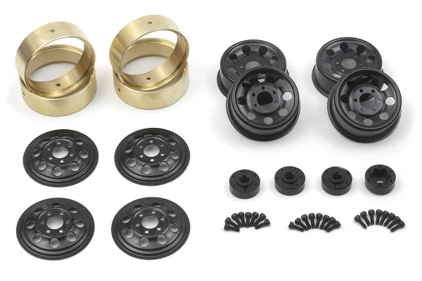 HPI CS-8 Steel Beadlock Wheels - Black - 1.2in (4) — image 1 of 2
