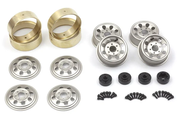 CS-8 Steel Beadlock Wheel 1.2in (Silver/4pcs)