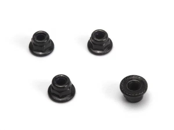 Flange Lock Nut M2.5 (Silver/4pcs)