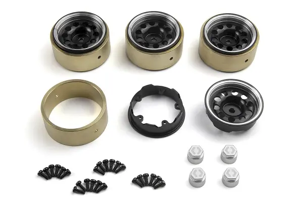 CS-10 Aluminium Wheel 1.2in (Black/4pcs) &mdash; image 2 of 2